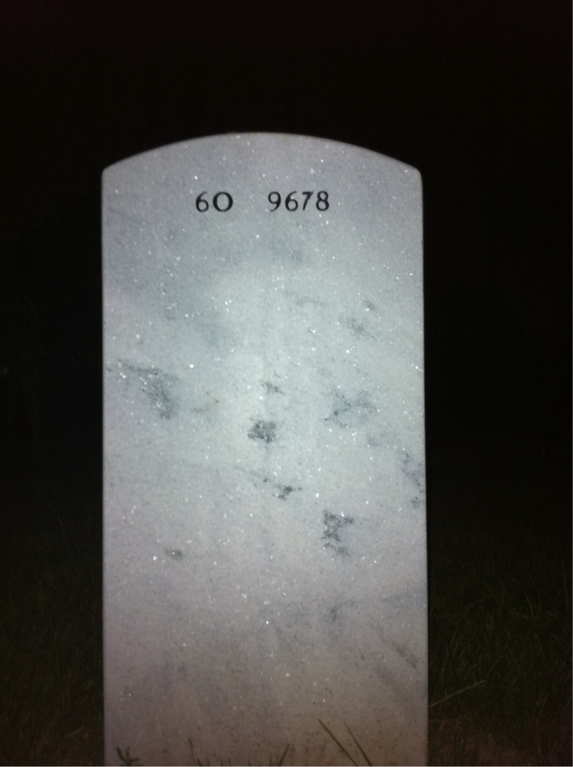 Back of headstone — Garrett Crawford Slaughter