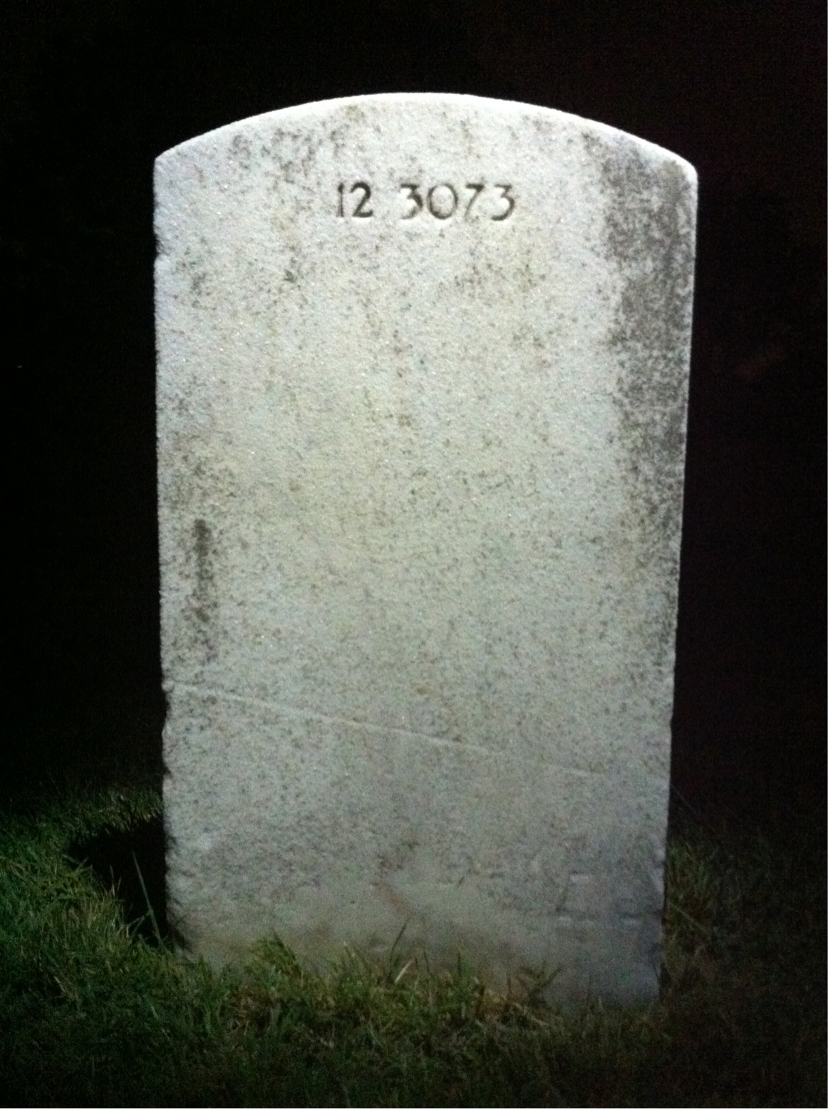 Back of headstone — Robert Moran