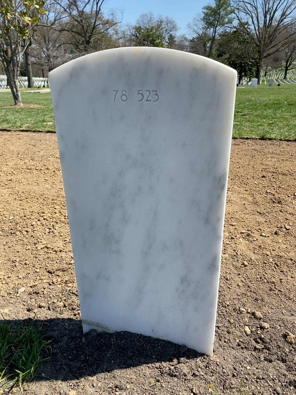 Back of headstone — James Albright