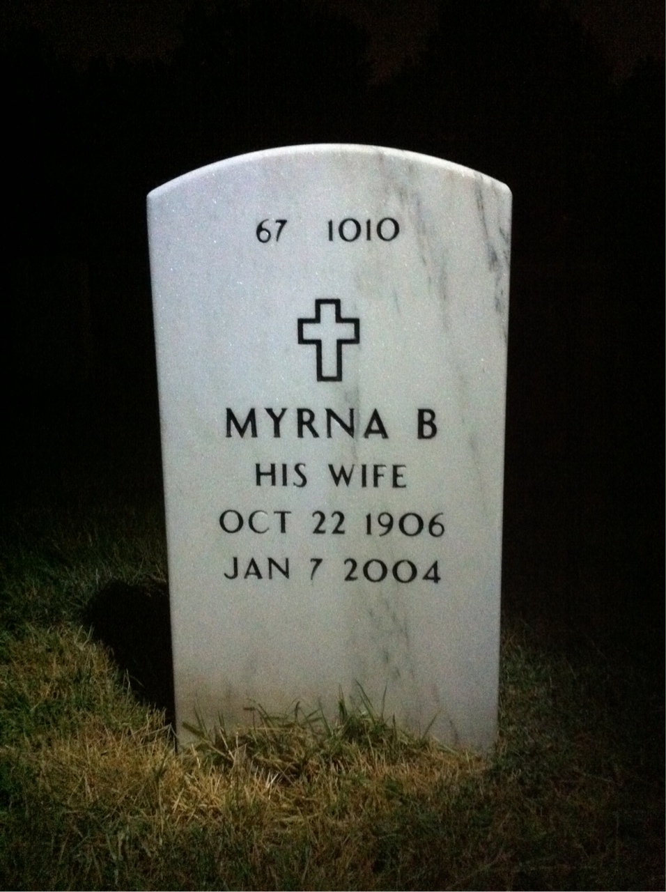 Back of headstone — John Hulme