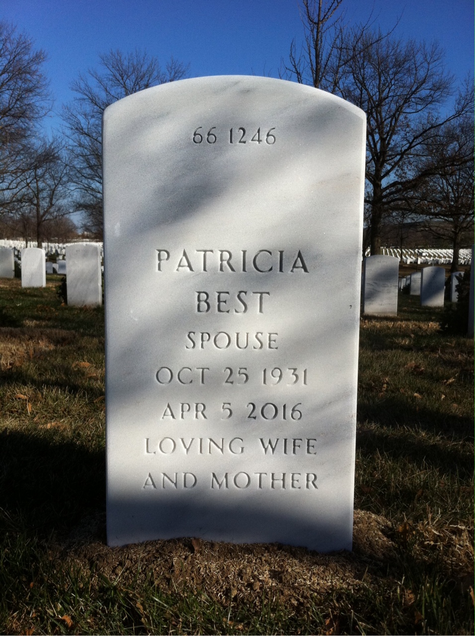 Back of headstone — Frank Munn