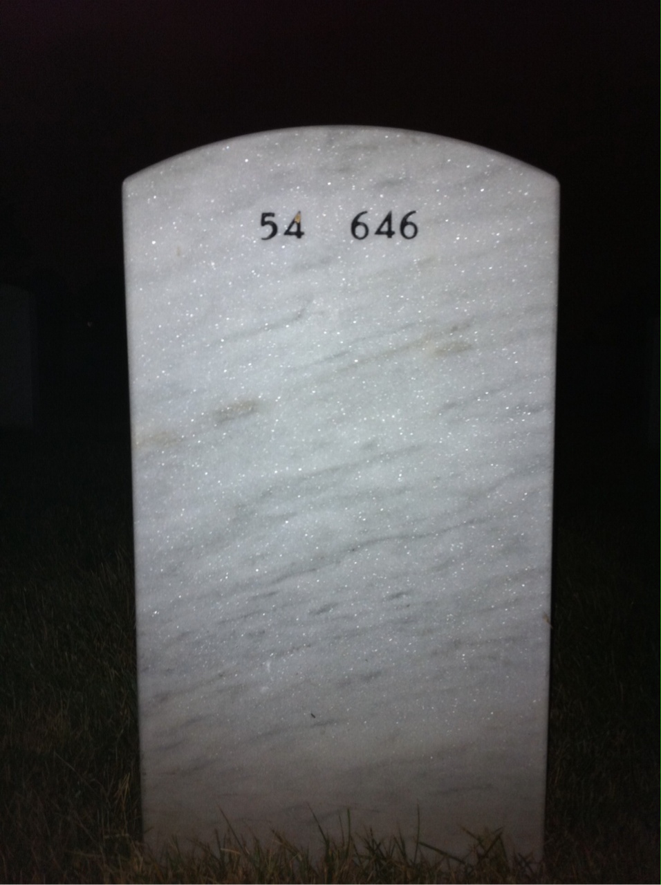 Back of headstone — George Williams