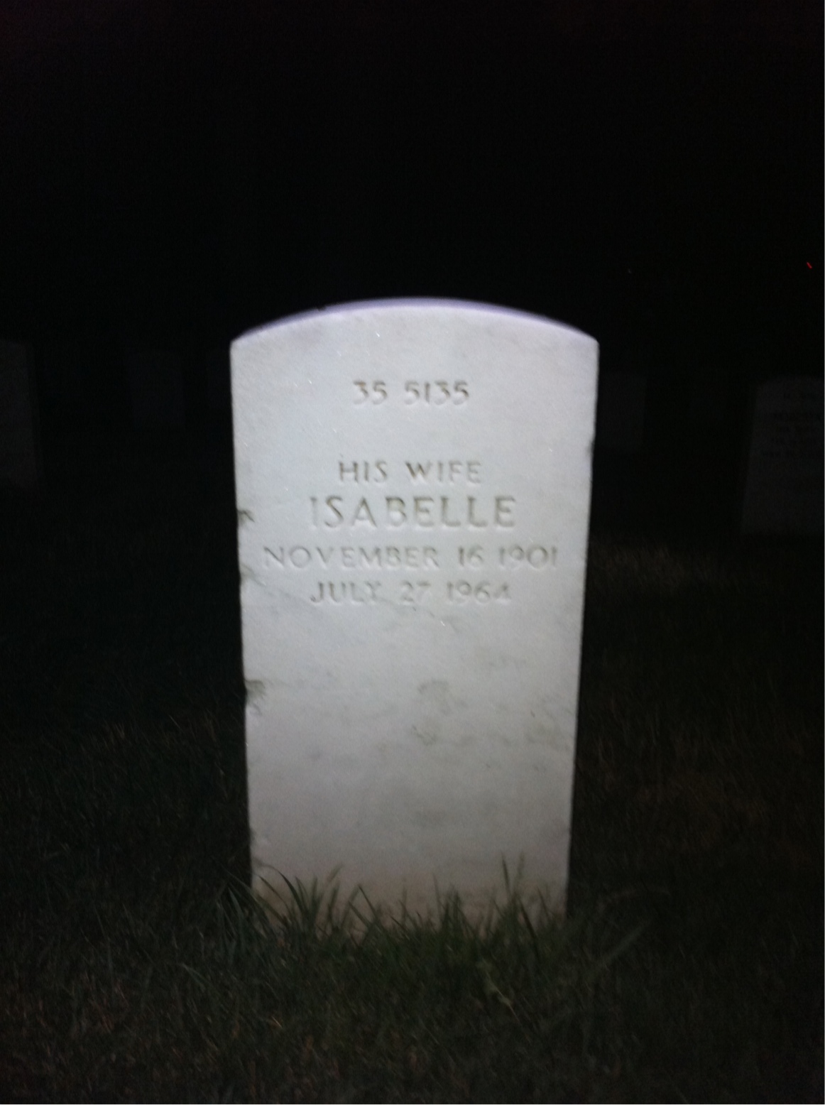 Back of headstone — John Anderson
