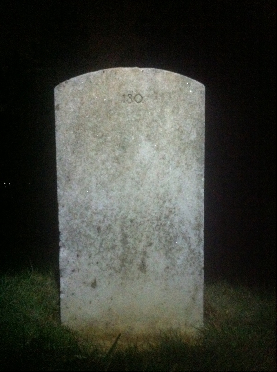 Back of headstone — Paul Moffatt