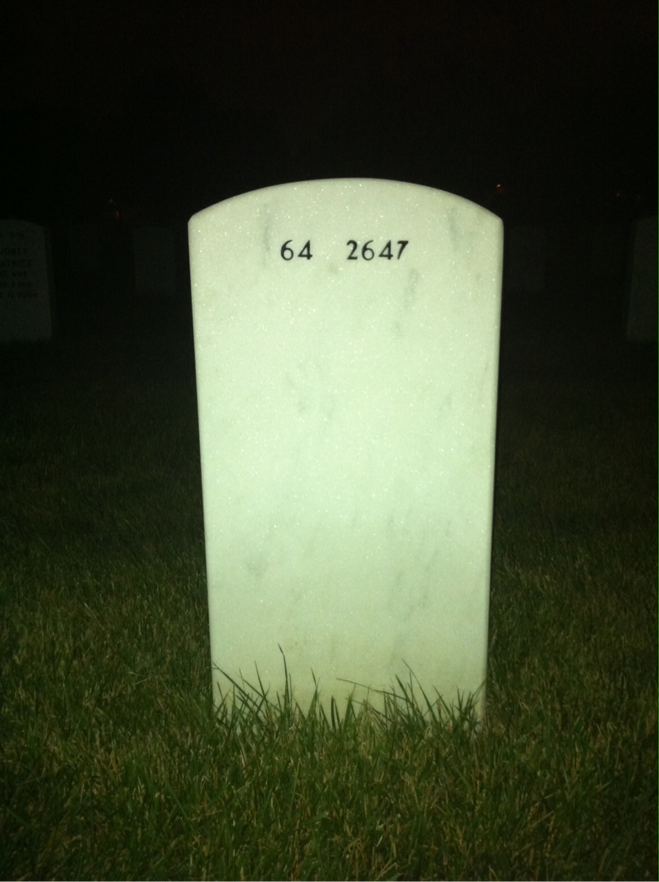 Back of headstone — John Pearson