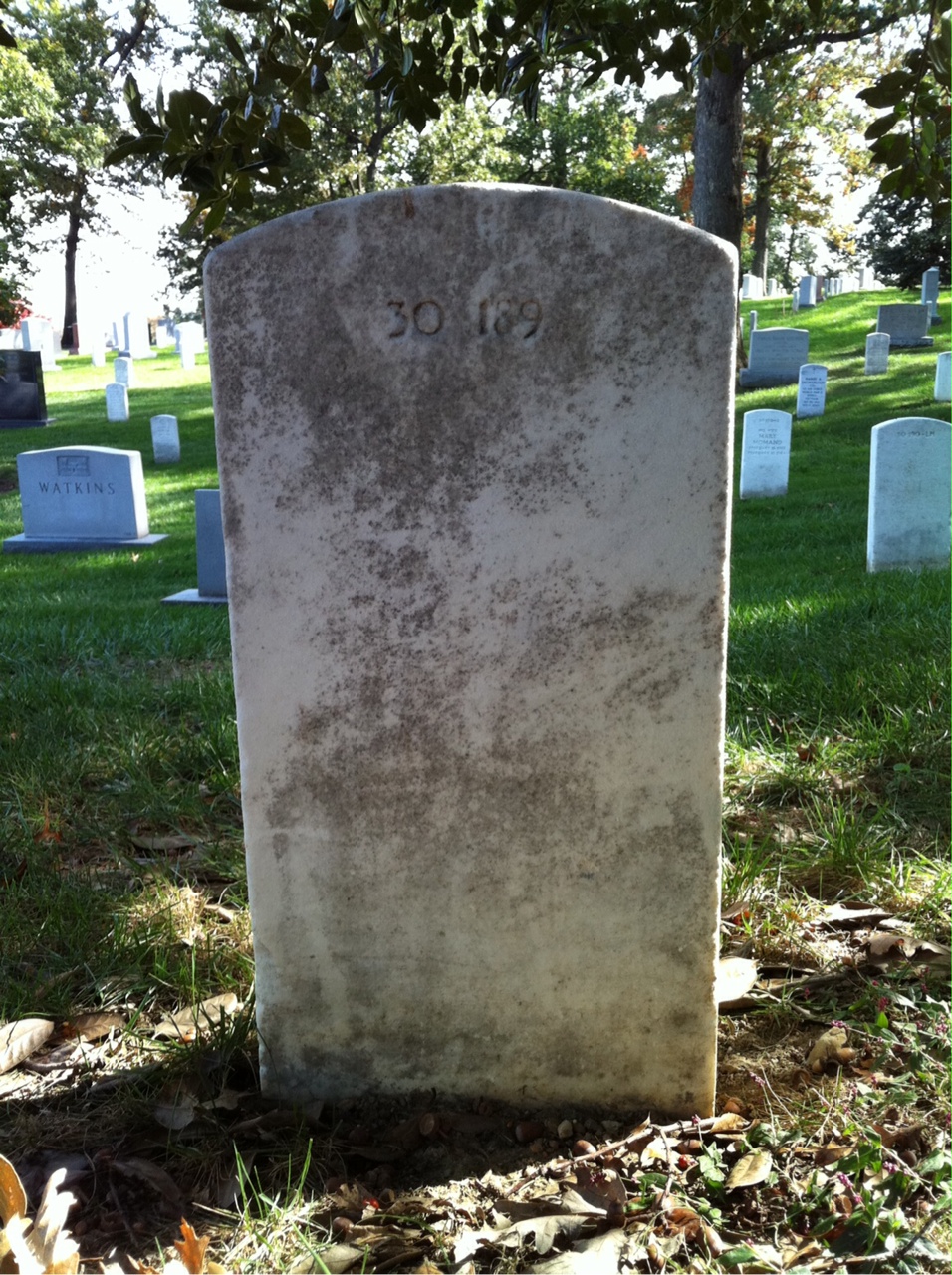 Back of headstone — Christopher Baldas