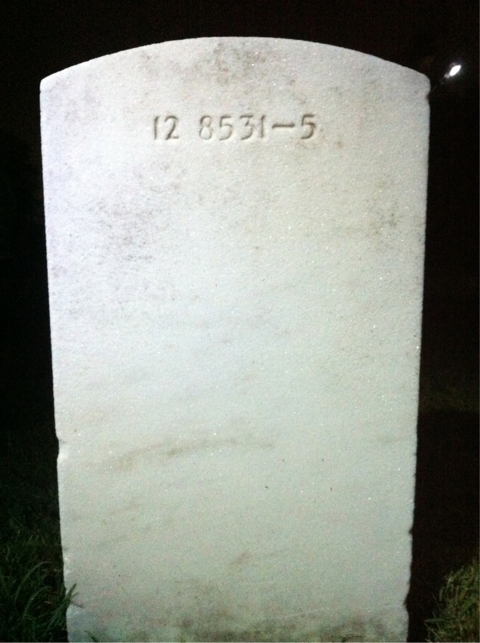 Back of headstone — Donald Morrison