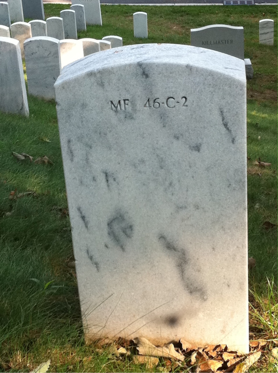 Back of headstone — Joseph Murray