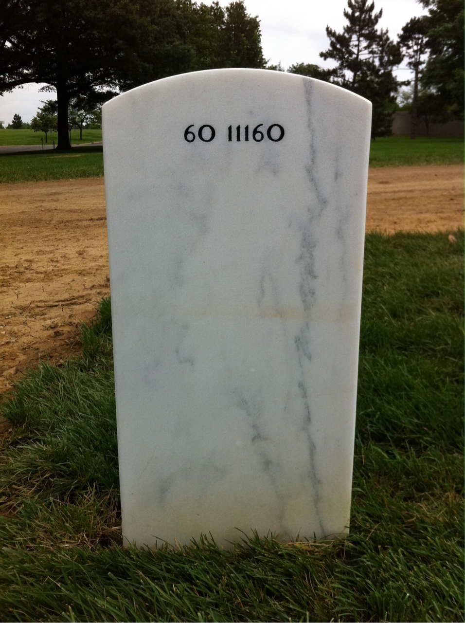 Back of headstone — Clarence T Lucas