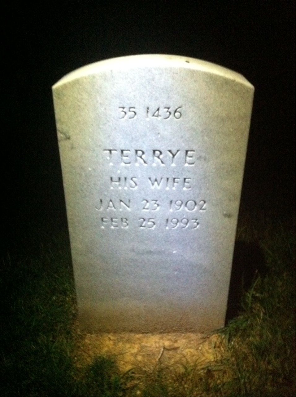 Back of headstone — Fred W Goessling