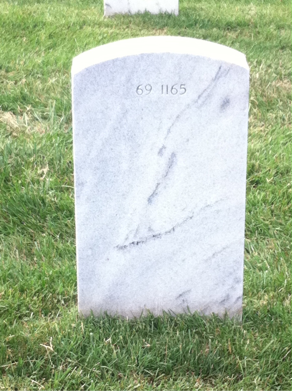 Back of headstone — Ted Miller