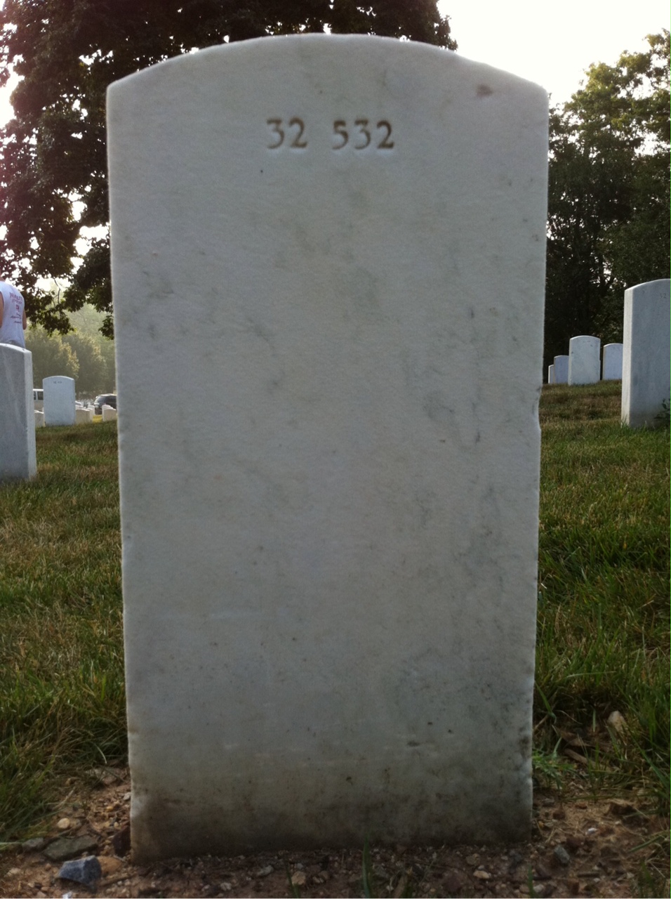 Back of headstone — Harry Much