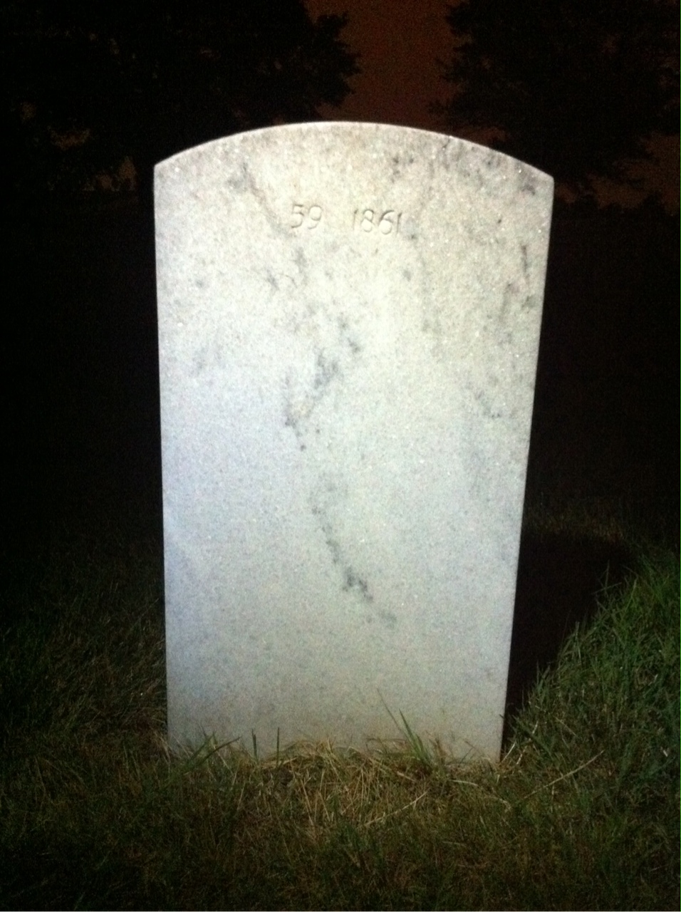 Back of headstone — William R Whitley