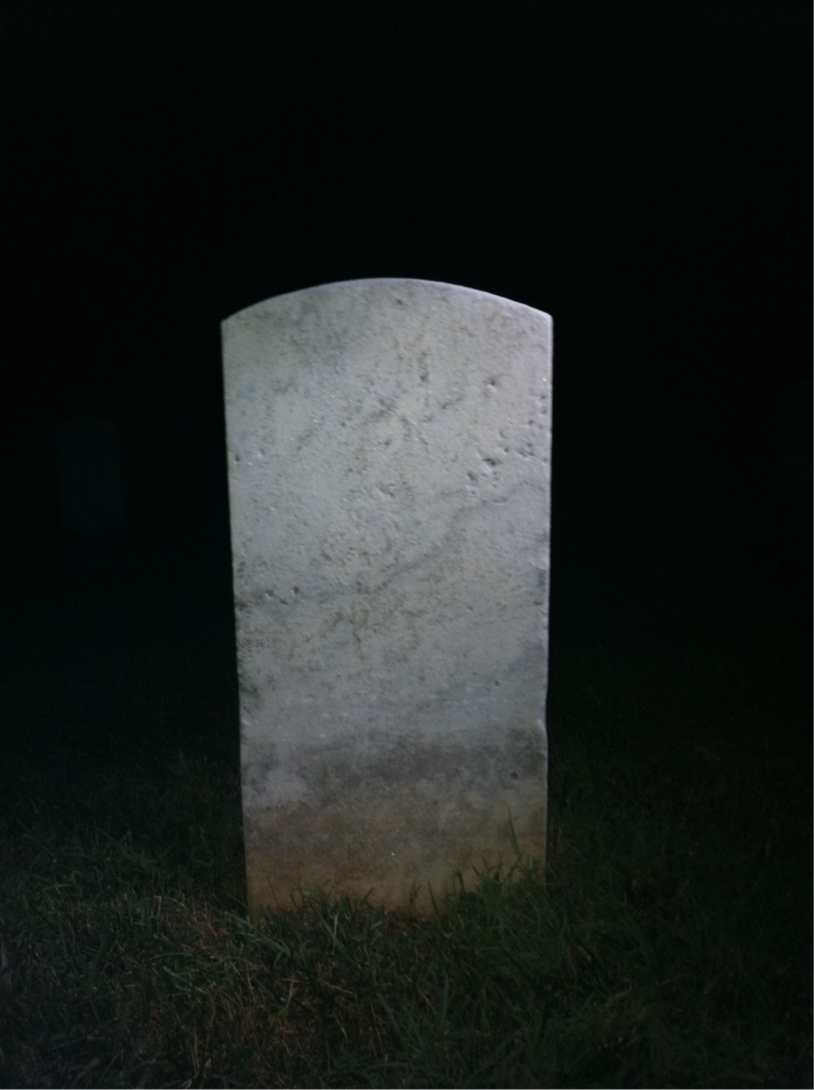Back of headstone — Charles Anderson