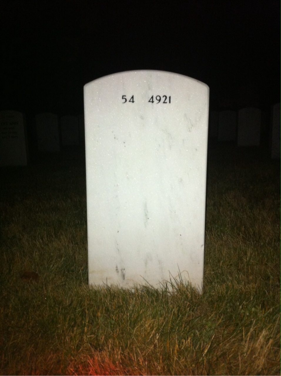 Back of headstone — George Michael