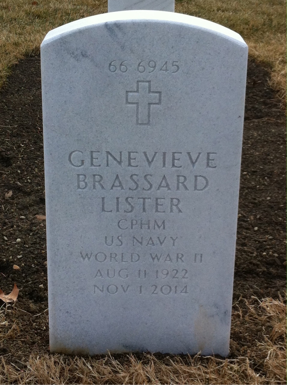 Back of headstone — Richard Lister