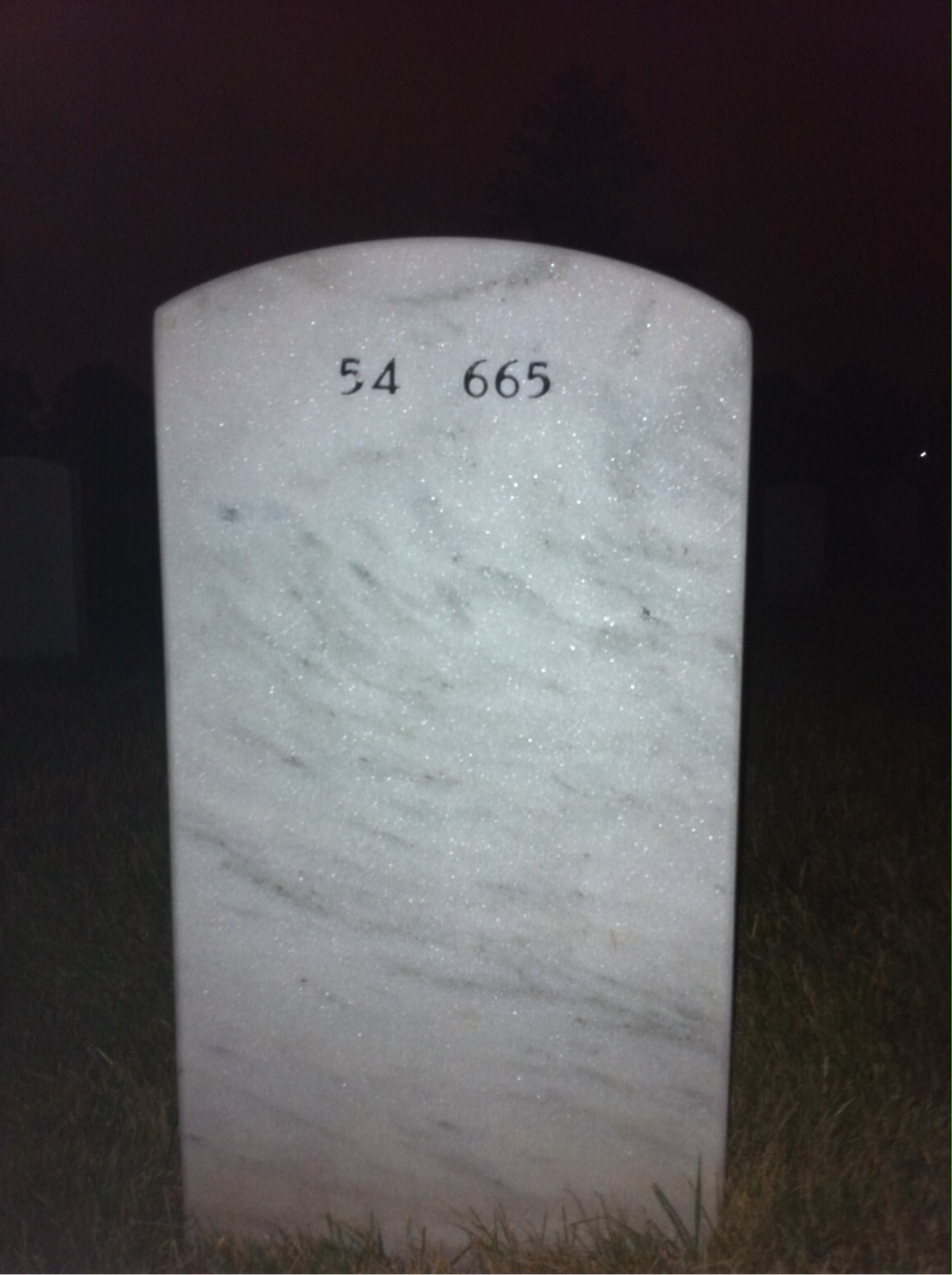 Back of headstone — William Latimer