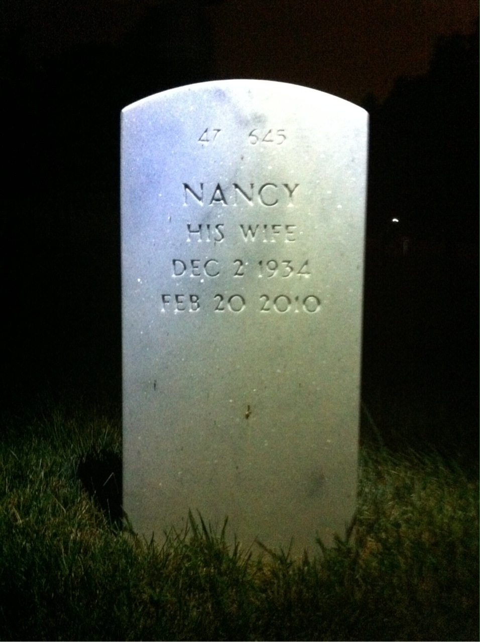 Back of headstone — David Wisyanski