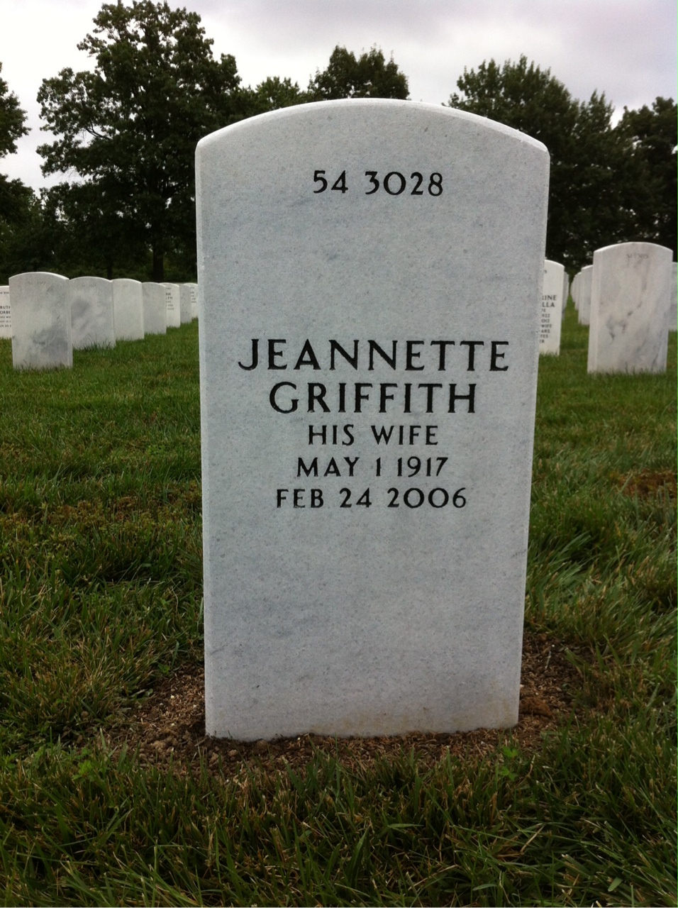 Back of headstone — Herbert Houck