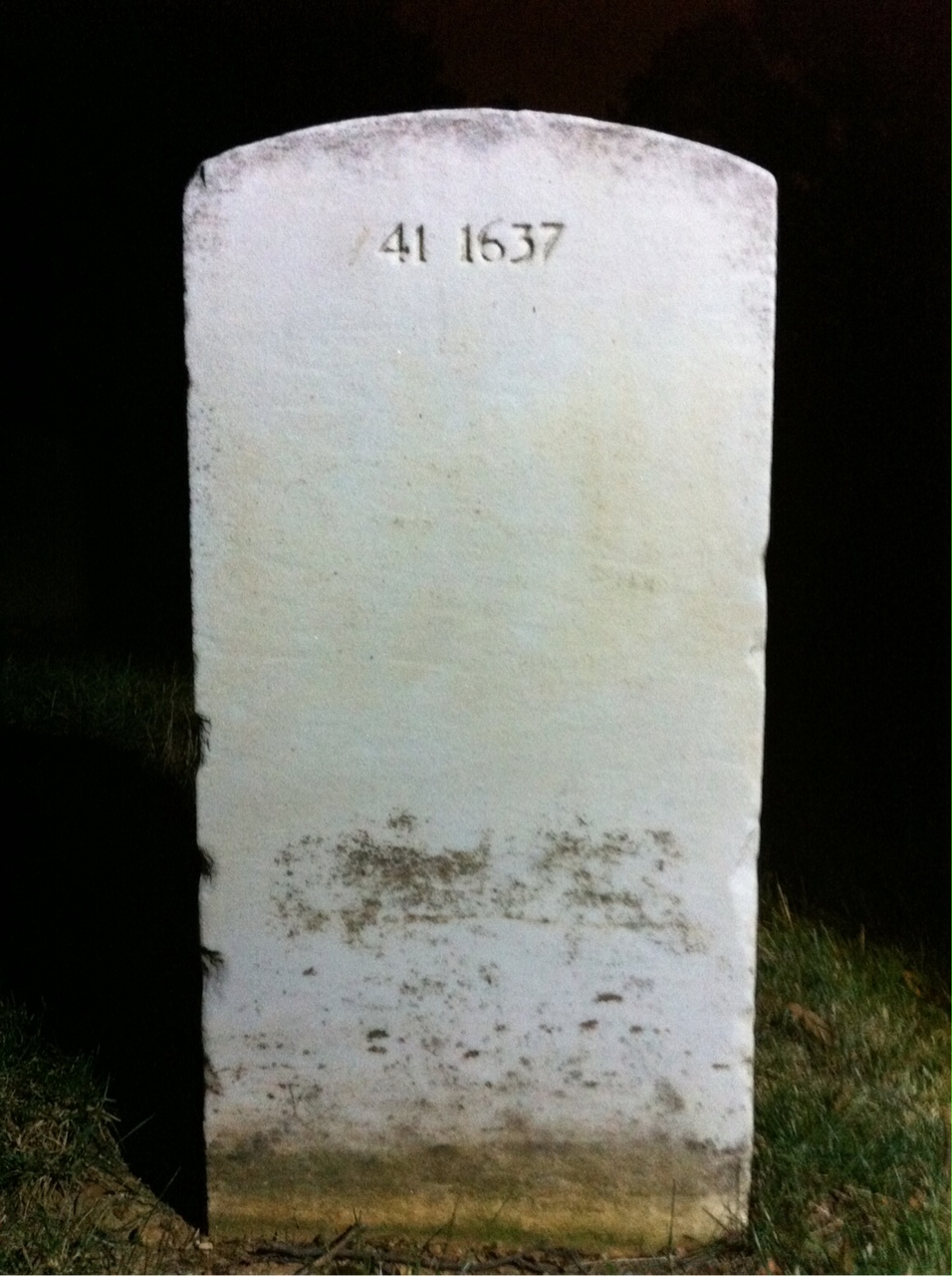 Back of headstone — Wilbur Anderson