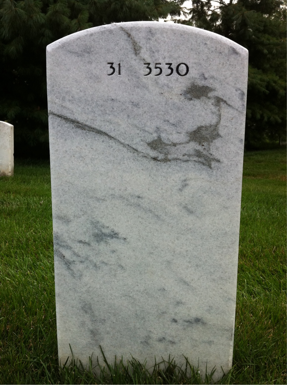 Back of headstone — Alfred Lea