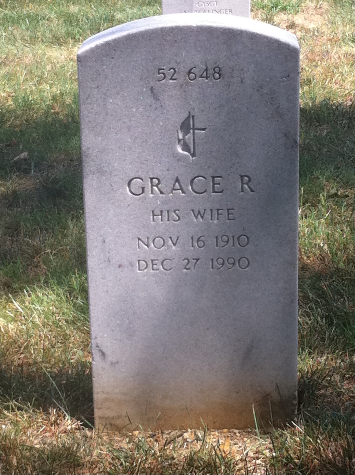 Back of headstone — Francis Morgan