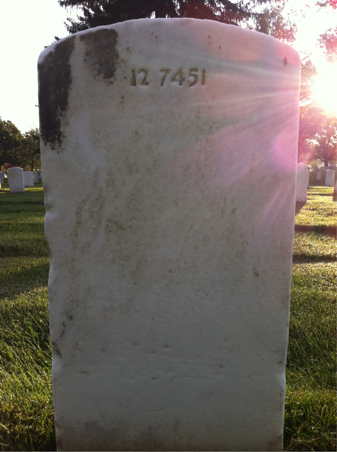 Back of headstone — Ernest Mckenzie