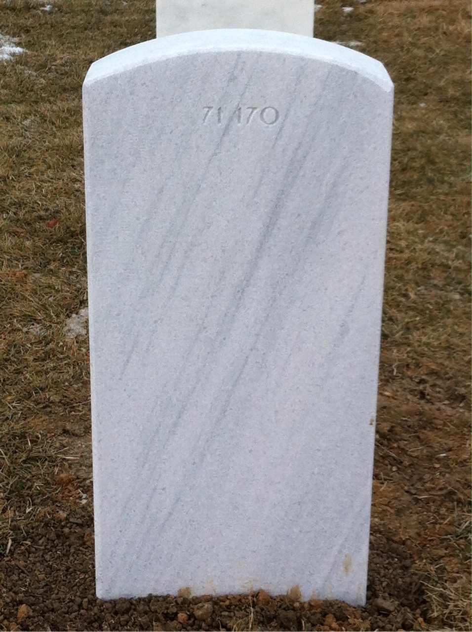 Back of headstone — William Schwartz
