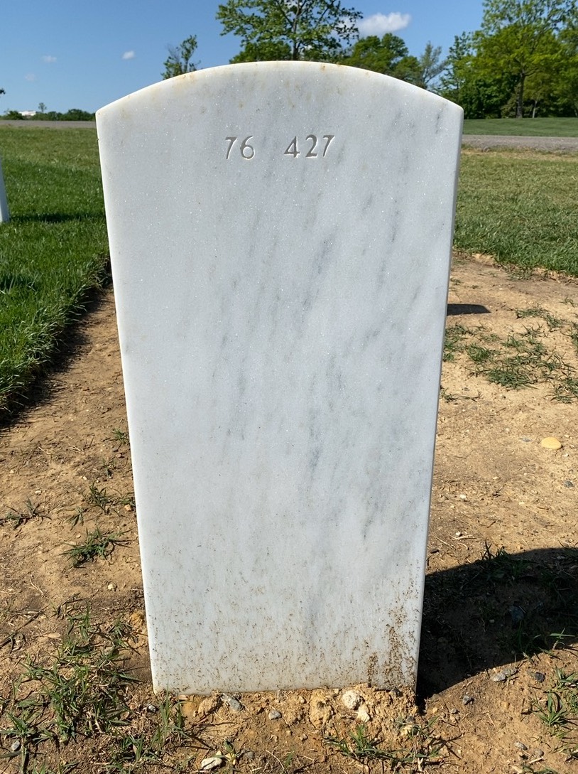 Back of headstone — Willard Anthony Haver