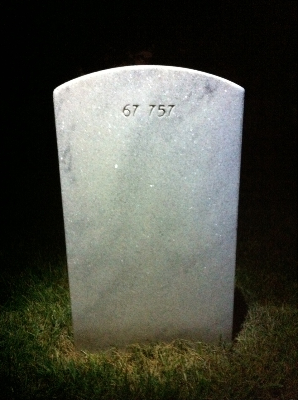 Back of headstone — John Armbruster