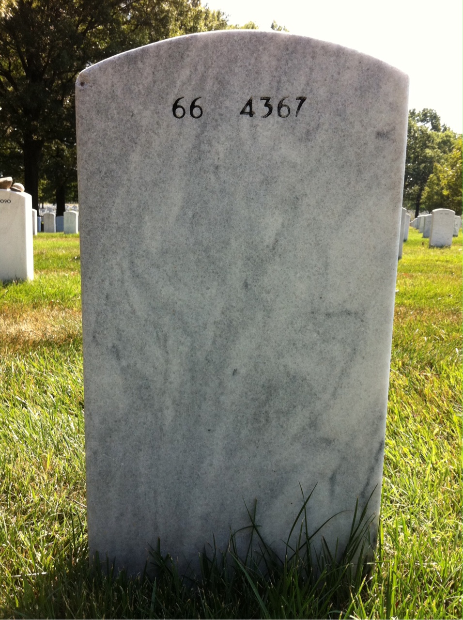 Back of headstone — Erwin Martikke