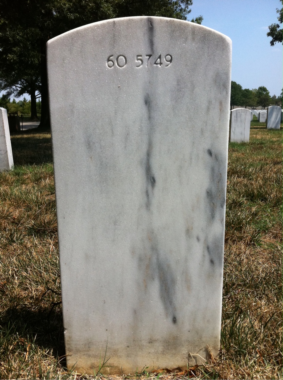 Back of headstone — Arthur Moore