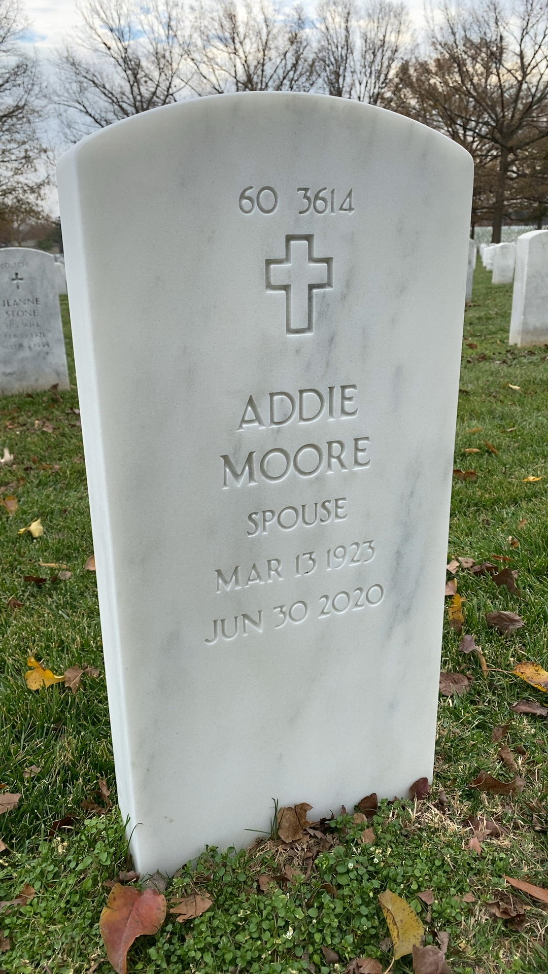 Back of headstone — Henry Austin