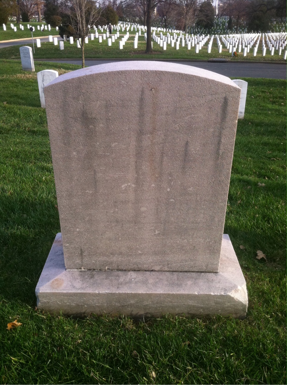Back of headstone — Katherine Benoist