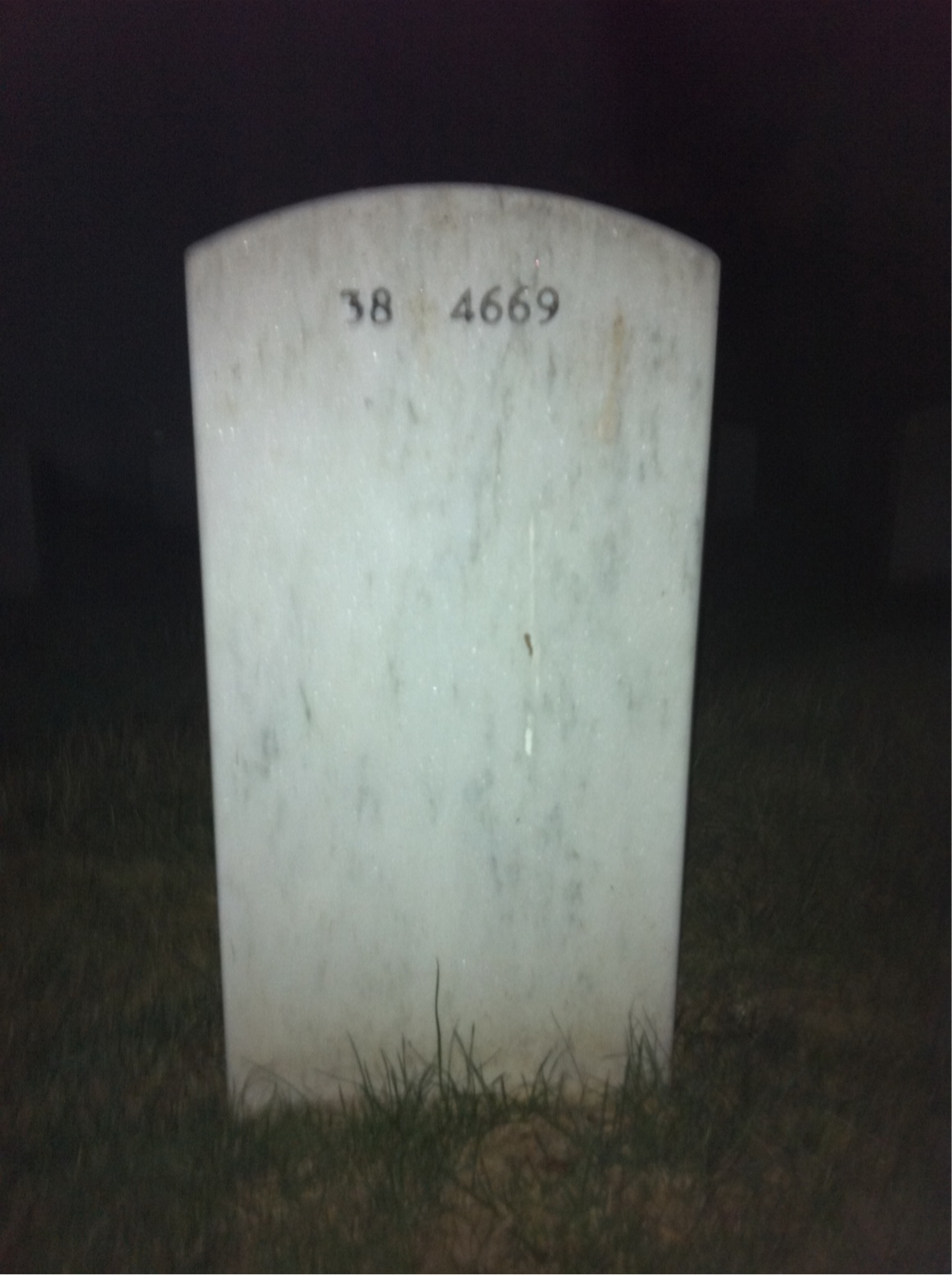 Back of headstone — George Smith