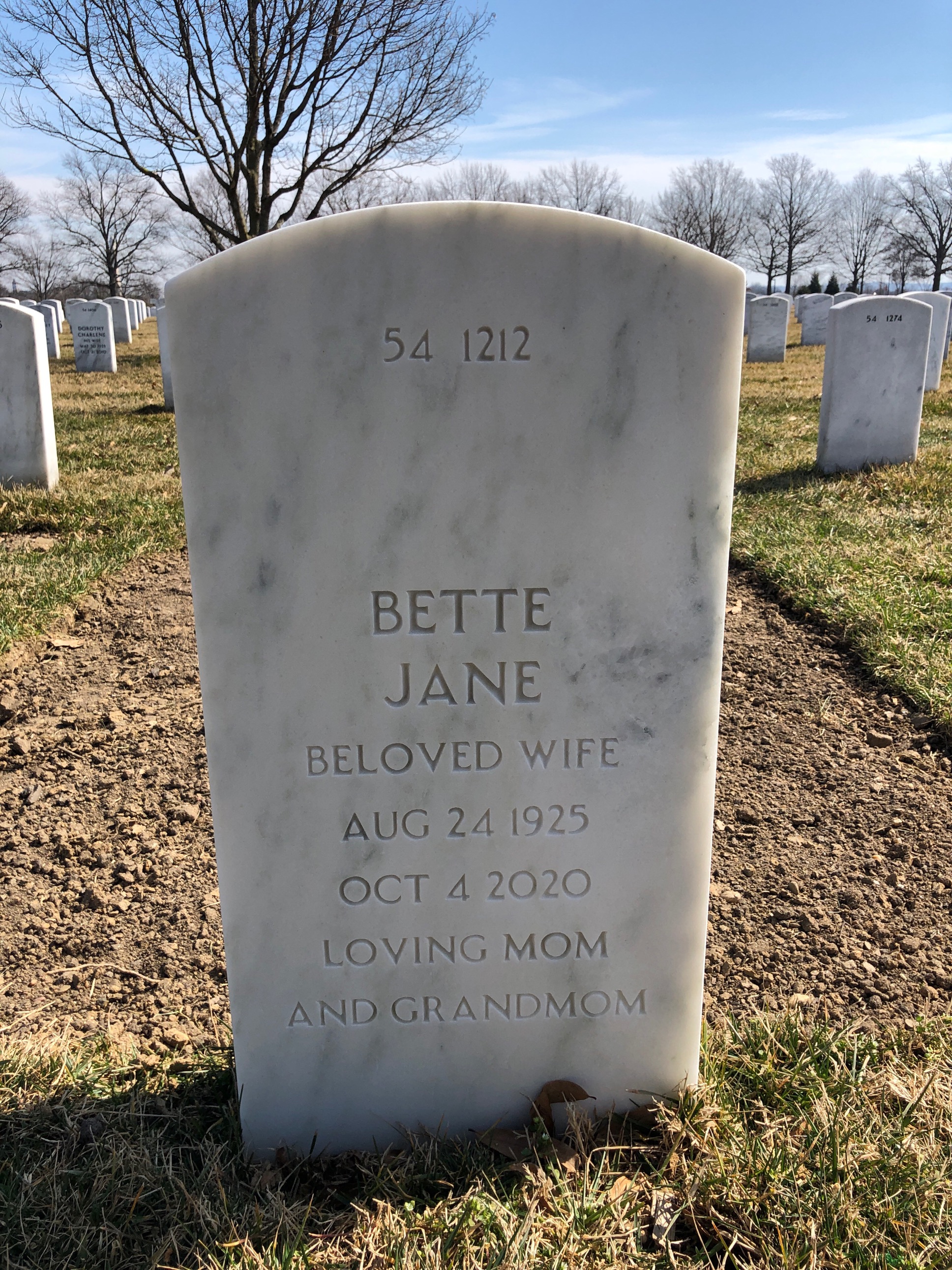 Back of headstone — Wilbur Mathias