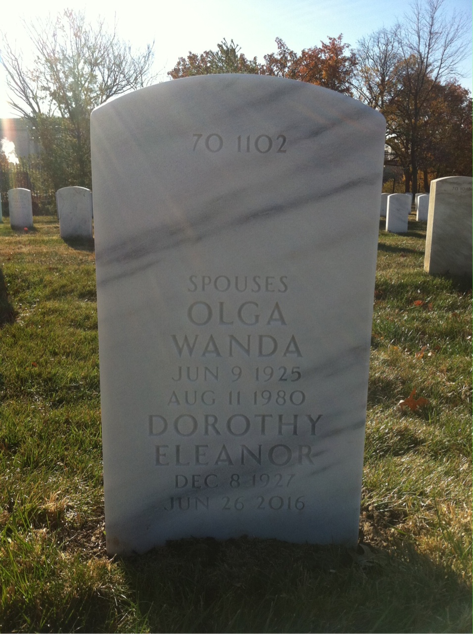 Back of headstone — Robert Osgood