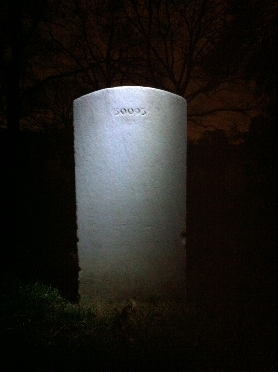 Back of headstone — Laurits Anderson