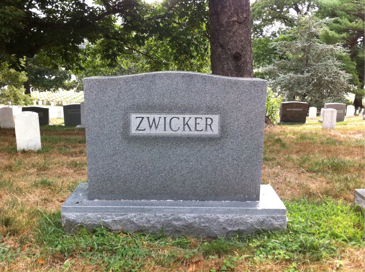 Back of headstone — Dorothy Zwicker