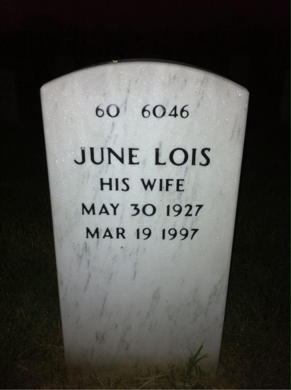 Back of headstone — Robert Hradek
