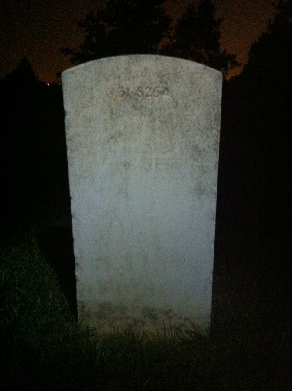 Back of headstone — Thomas James Mccann