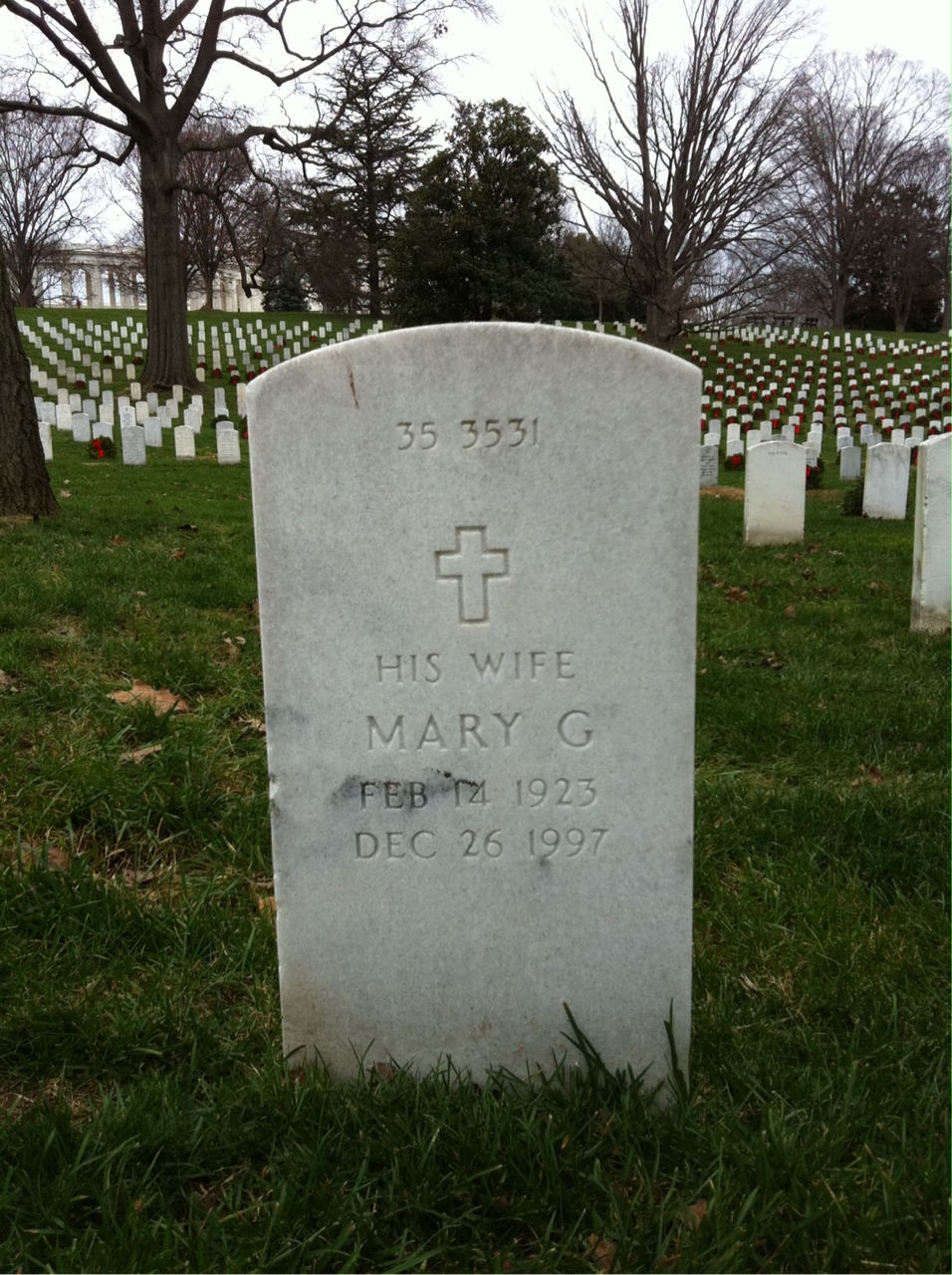Back of headstone — Thomas N Burnette