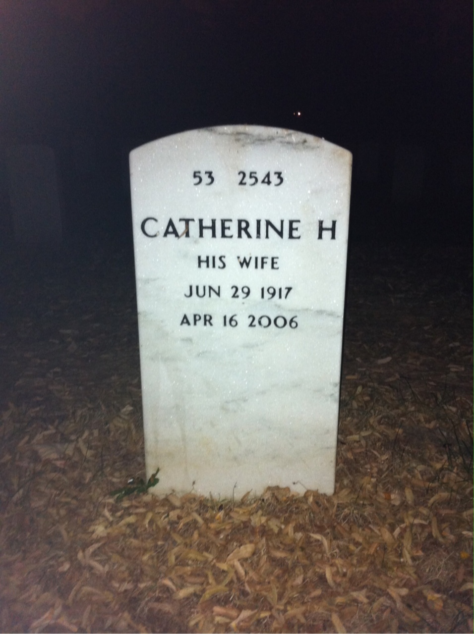 Back of headstone — Walter Whyte