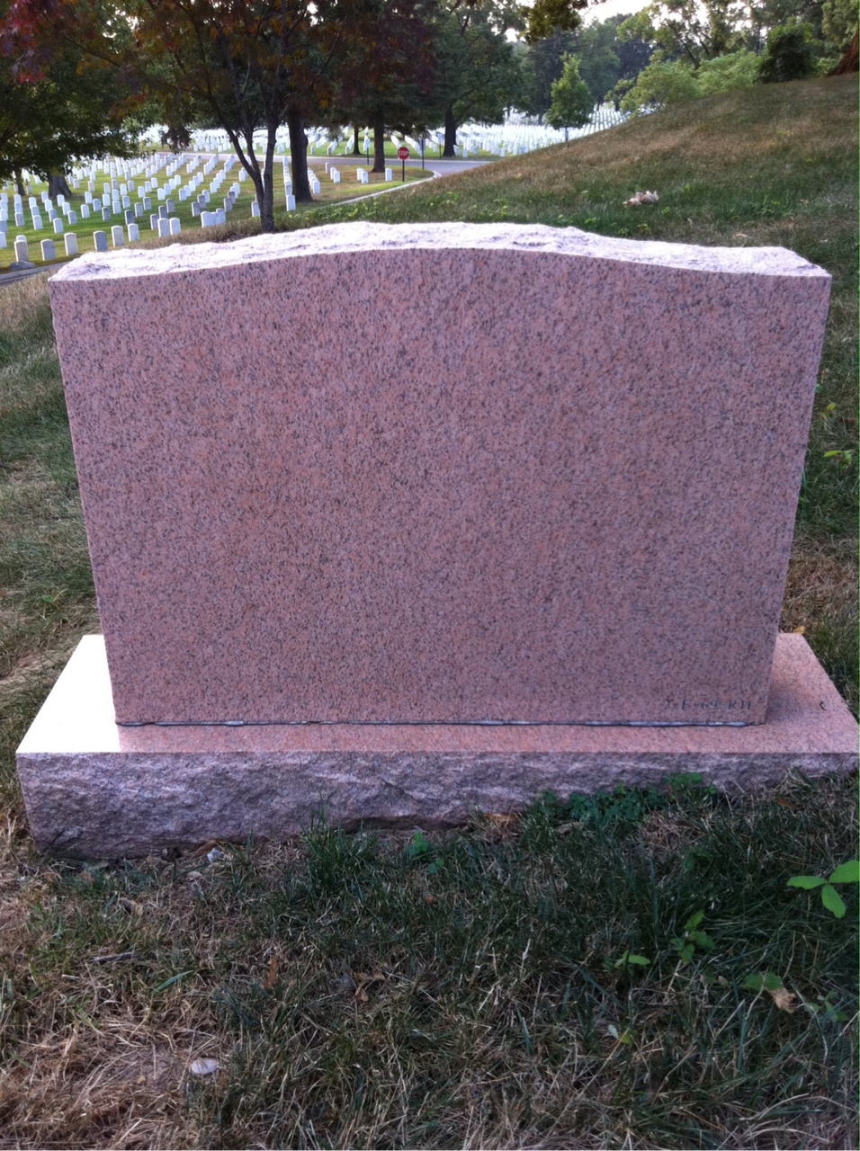 Back of headstone — Harold Clarke