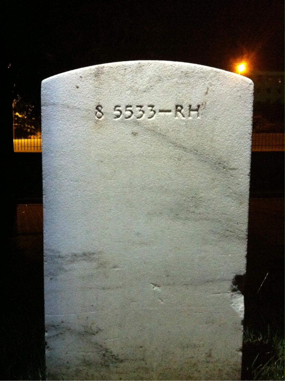 Back of headstone — Jack Allen