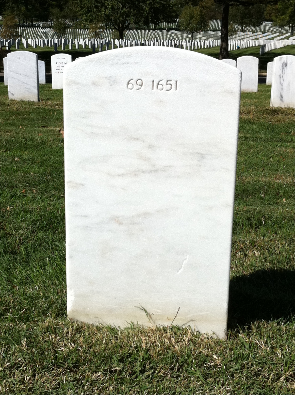 Back of headstone — William Russell Hurst