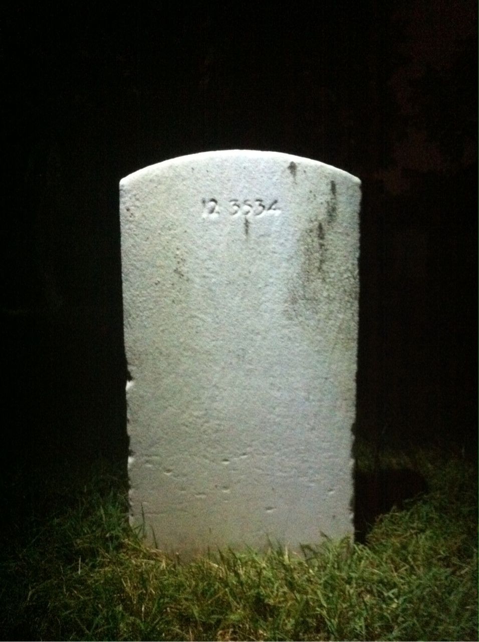 Back of headstone — William Allen