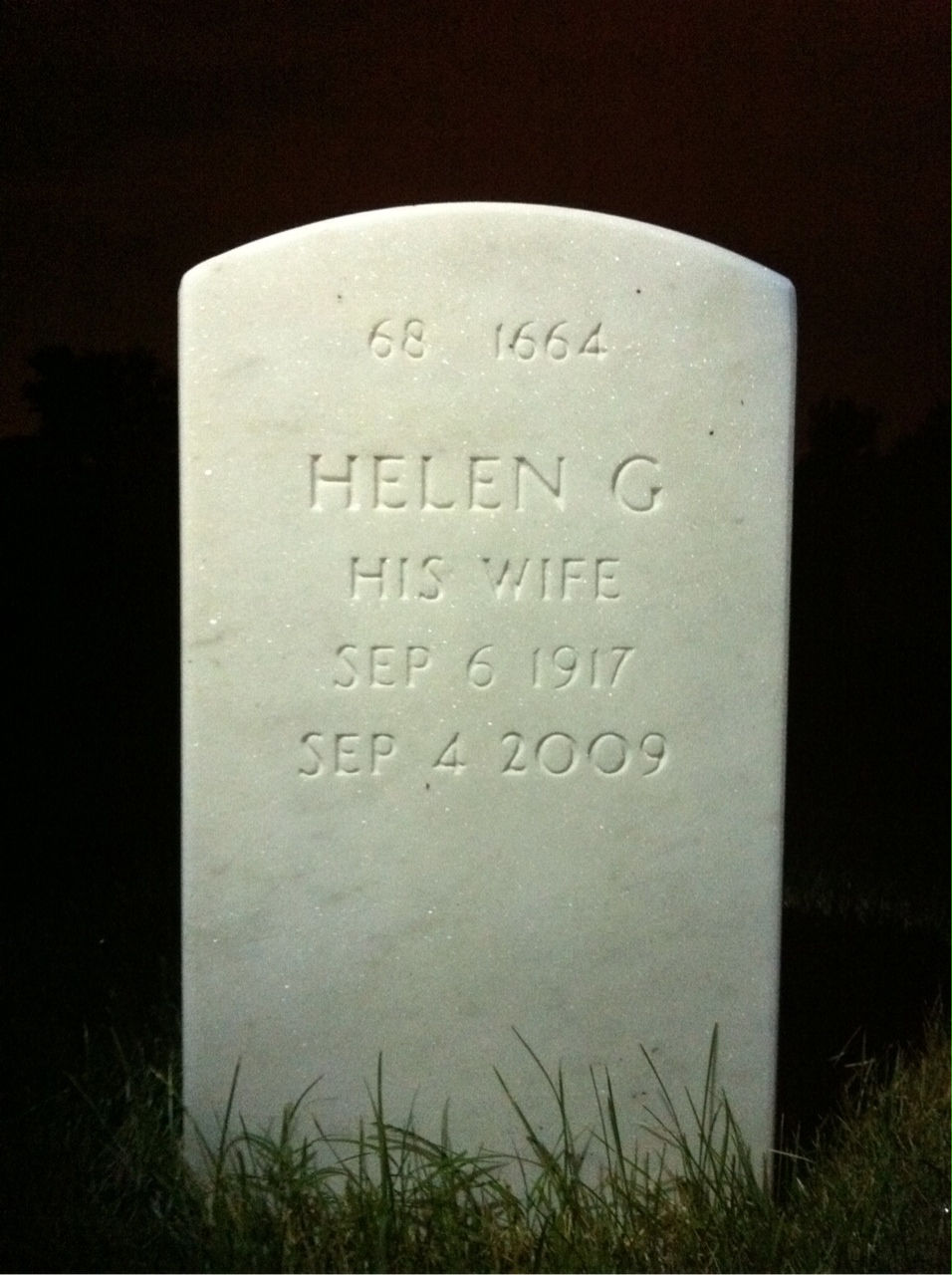 Back of headstone — James Franco