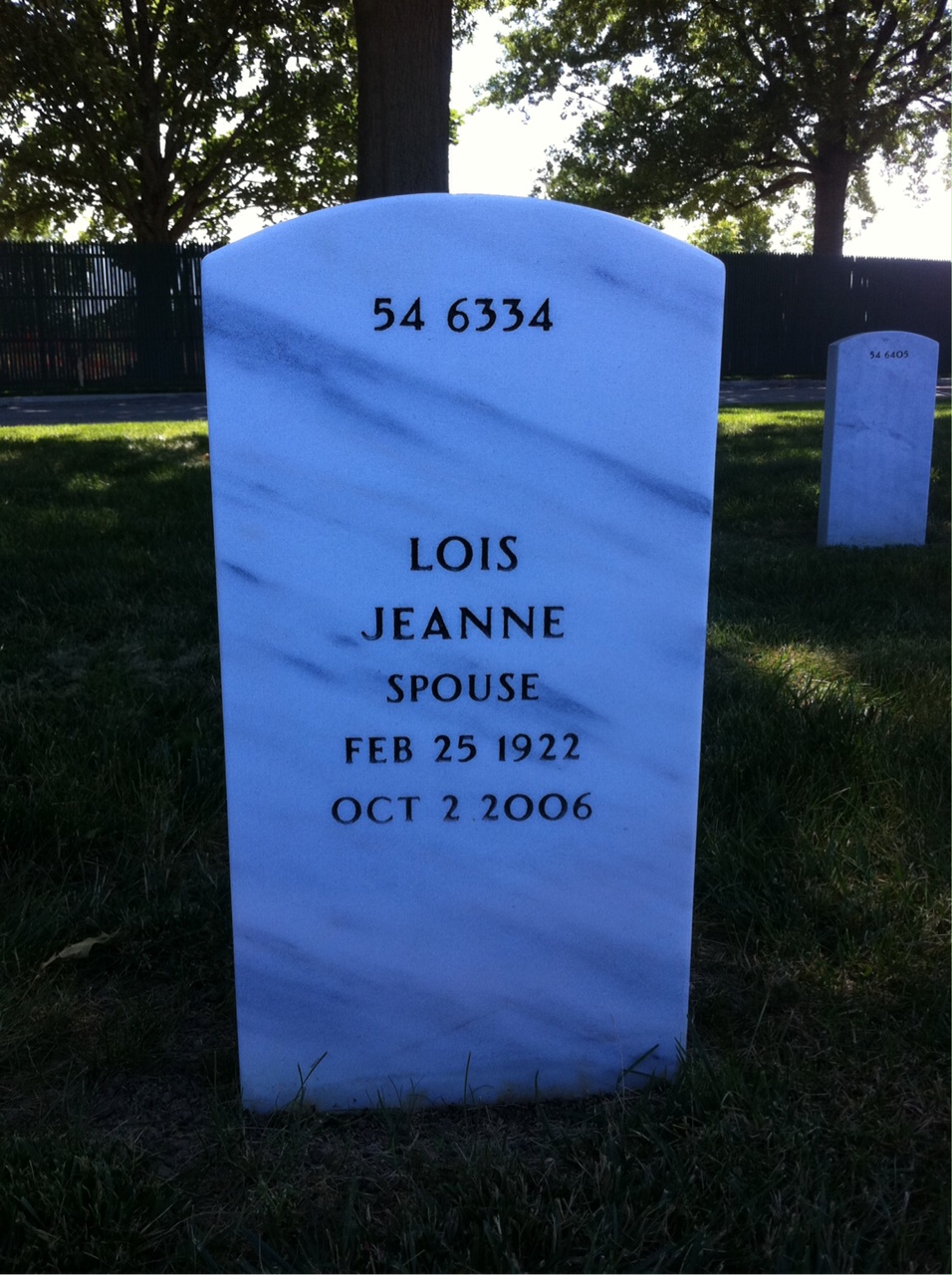 Back of headstone — Edward Thorne