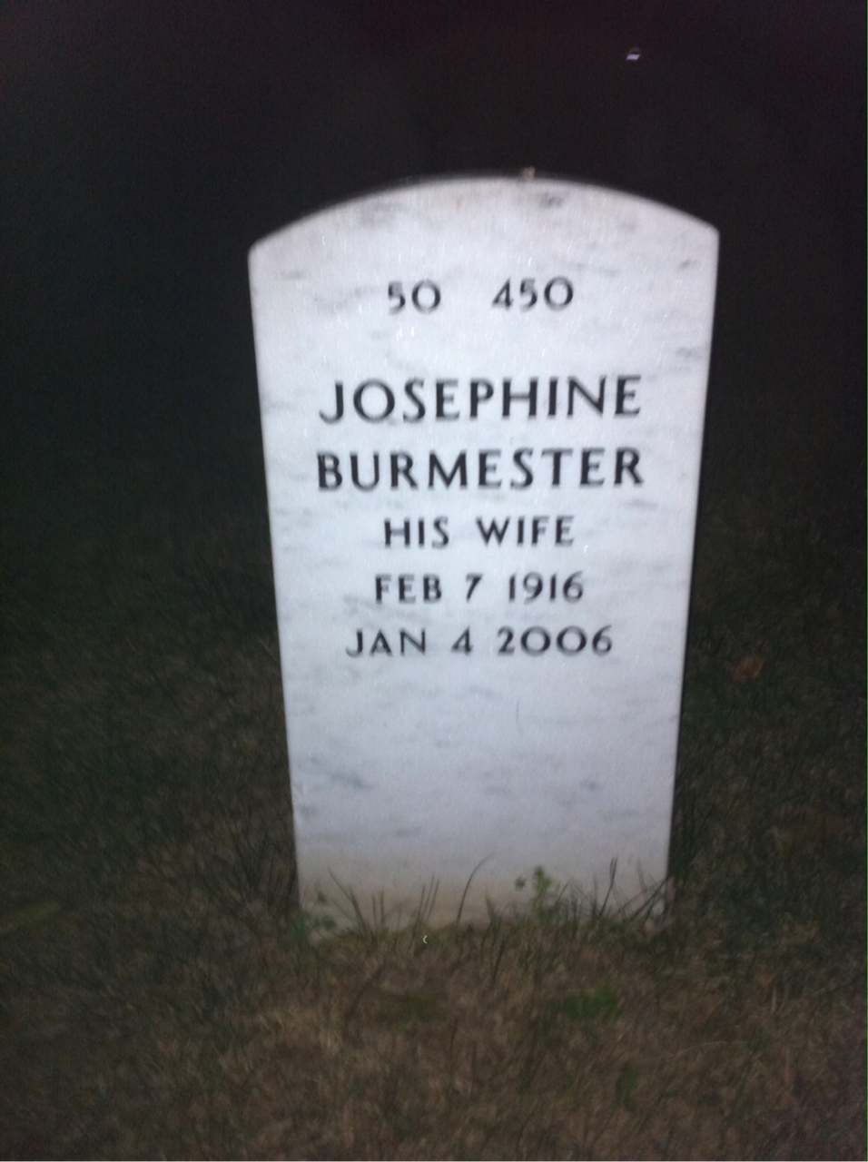Back of headstone — James Griffin